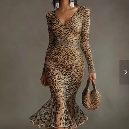 Tight Leopard Printed Dress