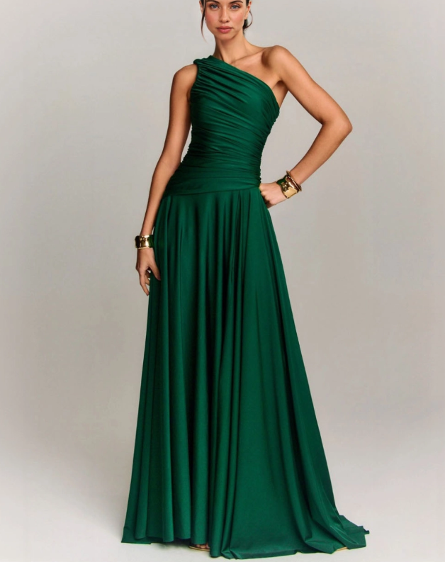 Semi Formal Bridesmaid Simple Beautiful Long Dress