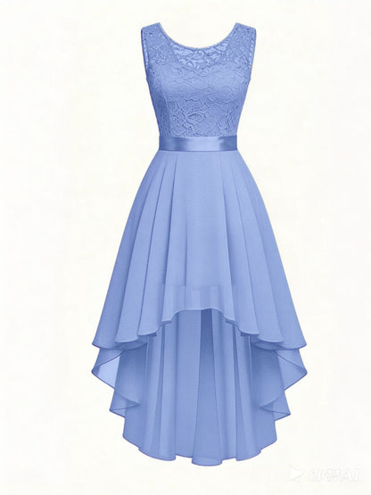 New Front-short Back-long Slim-fit Sleeveless Dress