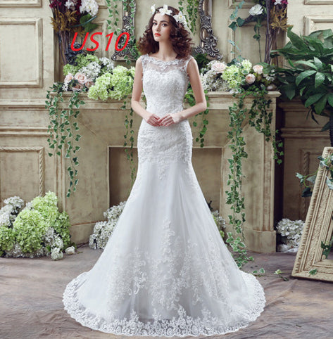 Bride Trailing sexy Lace Mermaid Wedding dress