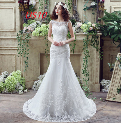 Bride Trailing sexy Lace Mermaid Wedding dress