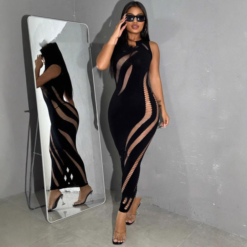 Thick One-piece Knitted Dress Suitable For Wearing As Outerwear