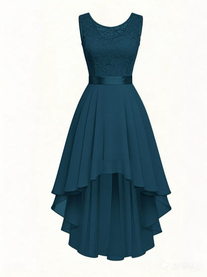New Front-short Back-long Slim-fit Sleeveless Dress