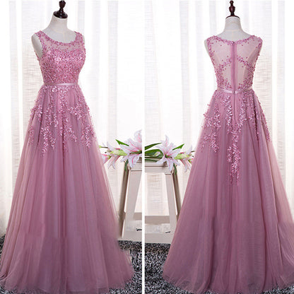 Summer Banquet One-shoulder Bridesmaid Dress Long Style
