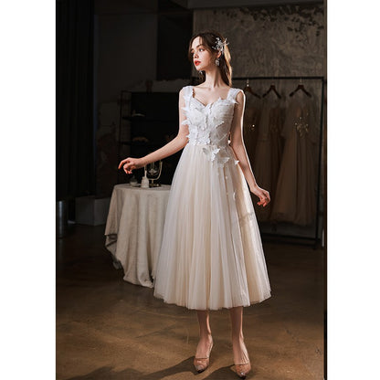 Butterfly Sheer Banquet Host Evening Dress