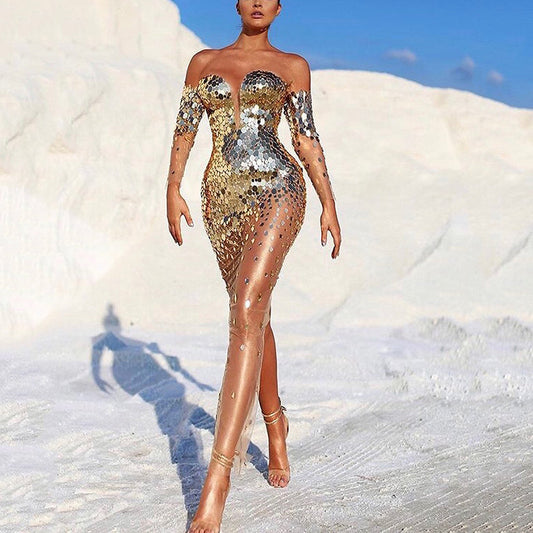Elegant Unique Bold Sexy Statement Dress