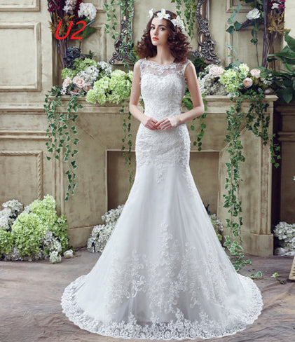 Bride Trailing sexy Lace Mermaid Wedding dress