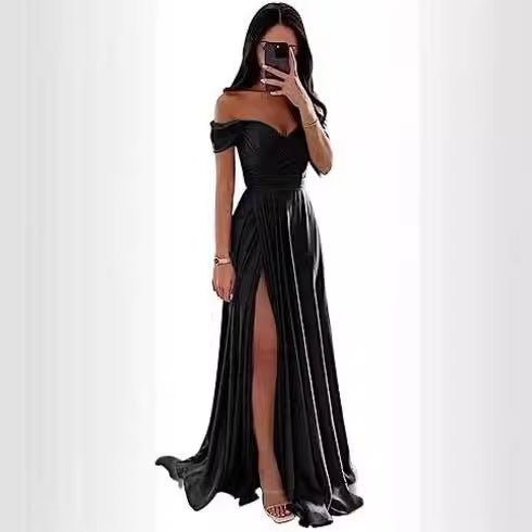Sexy Maxi High Slit Bridesmaid Dress