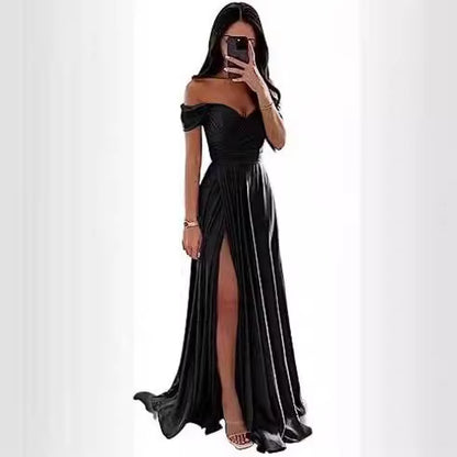 Sexy Maxi High Slit Bridesmaid Dress