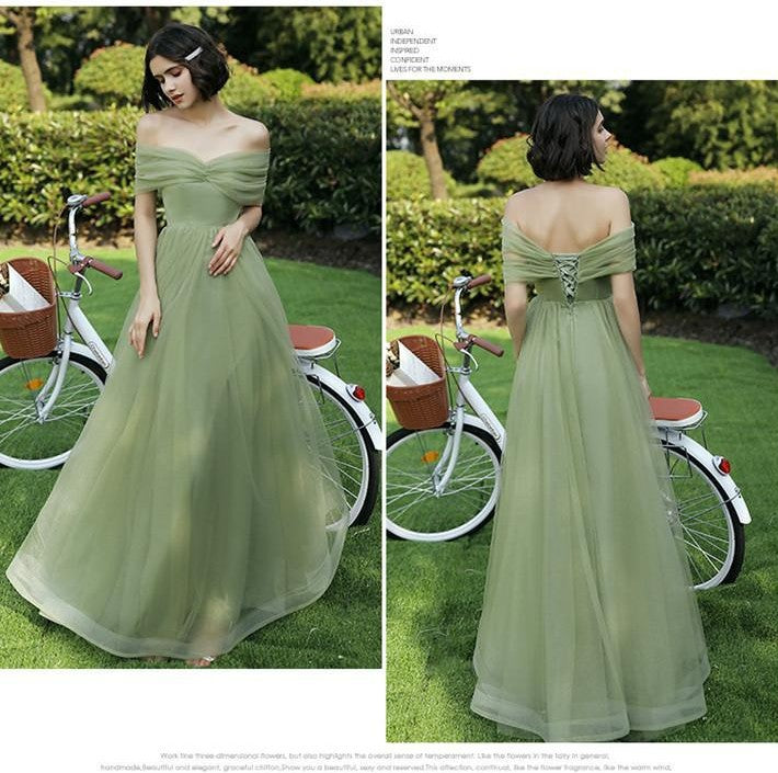 Off-shoulder Bridesmaid Group Evening Dress