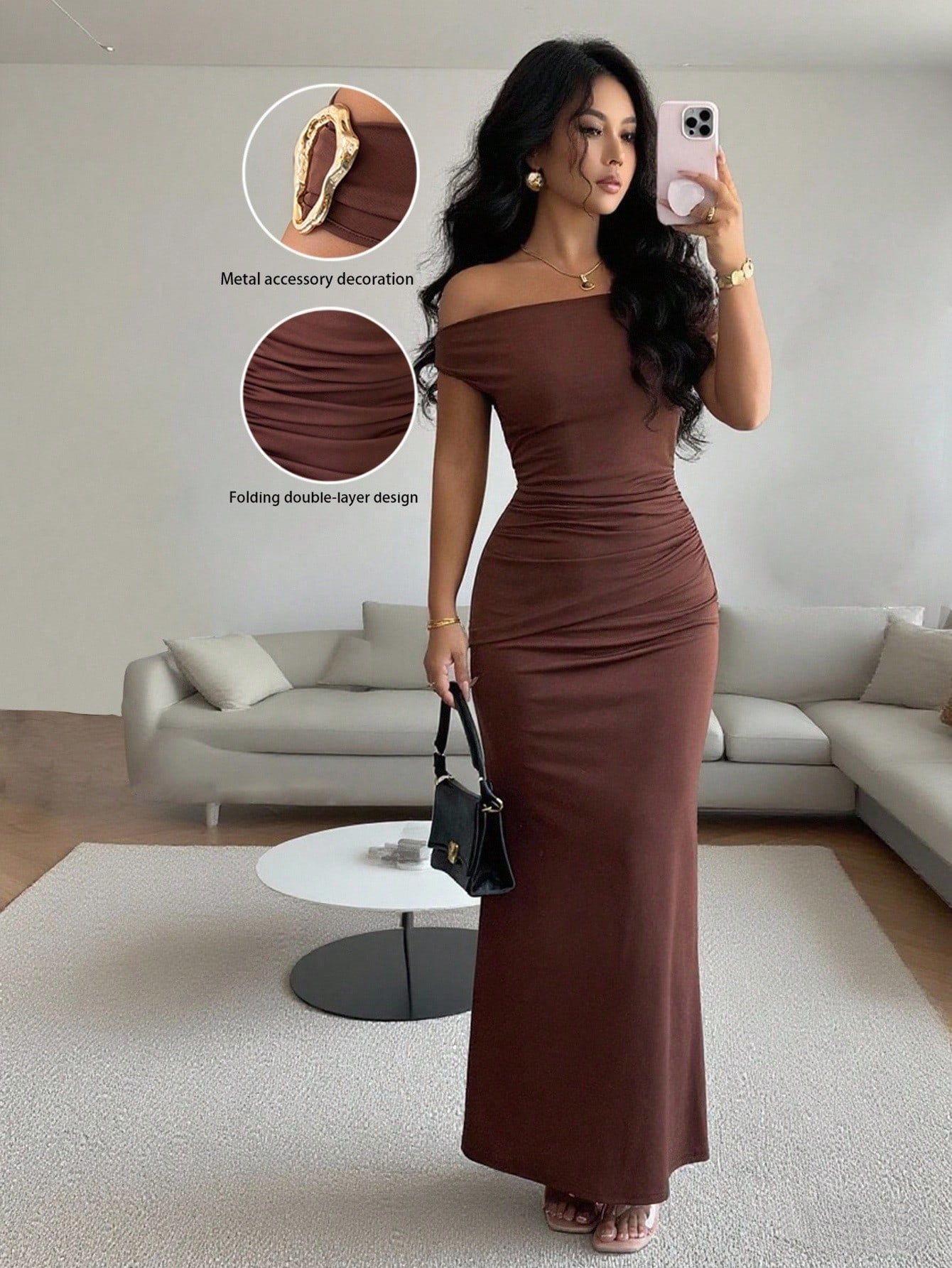 Off The Shoulder Form Fitting Dress