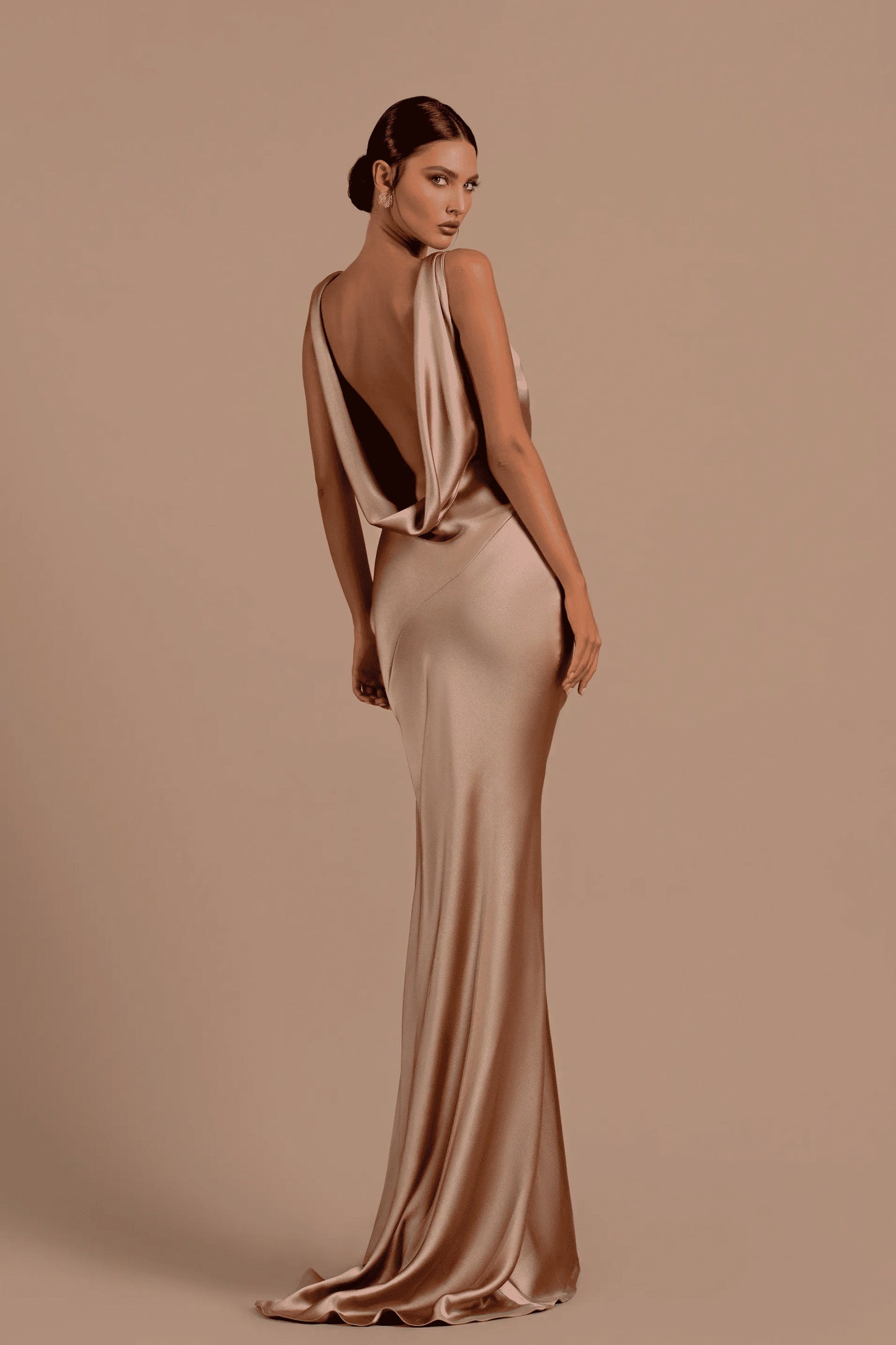 Mermaid Formal Dress For Special Occassion Deep V Neck Satin Prom Dress Long Formal Evening Gowns For Women