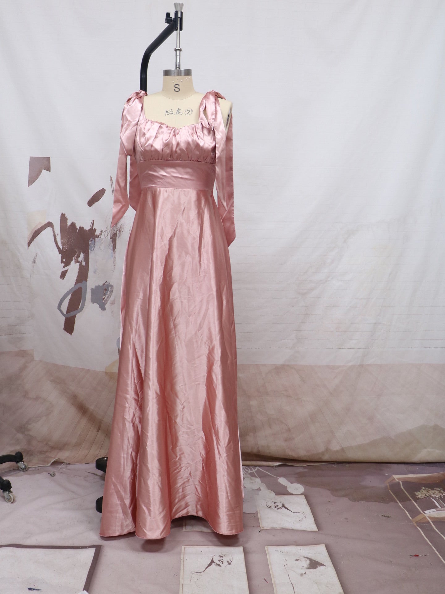 Fashion Sleeveless Camisole Gown Bridesmaid Evening Dress