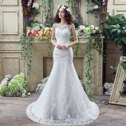 Bride Trailing sexy Lace Mermaid Wedding dress