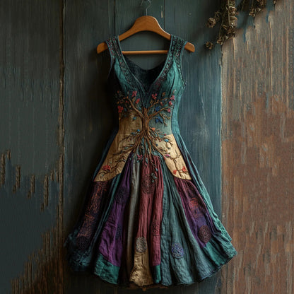 Fun Patriotic Colorful Fourth of July Bohemian Chic style Womens Dress