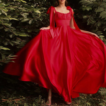 Fashion Sleeveless Camisole Gown Bridesmaid Evening Dress
