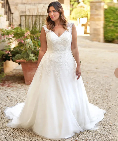 Off-The-Shoulder Satin Wedding Dress - Beaded Corset Bridal Gown with Slit.