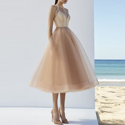 Formal Semi Formal Mesh Dress