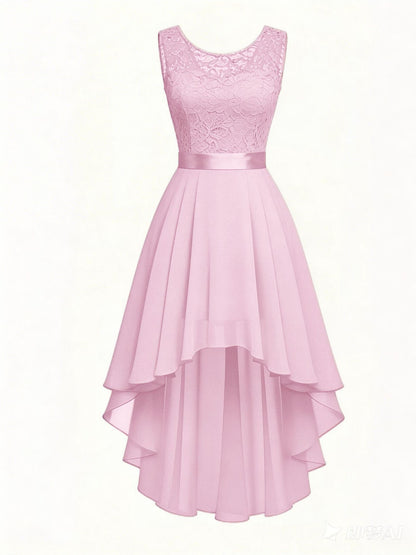 New Front-short Back-long Slim-fit Sleeveless Dress