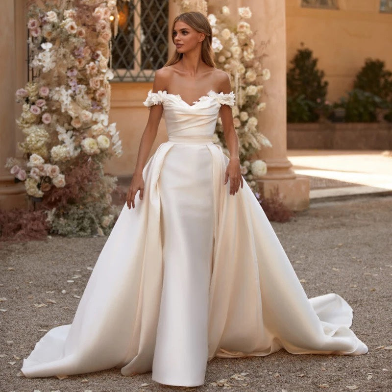 Mermaid Bride Dress With Detachable Train