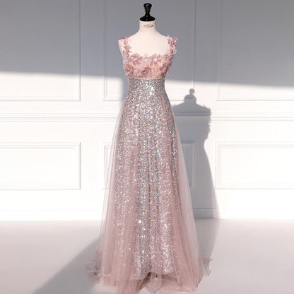 Sequined Flower Formal Dress For Women