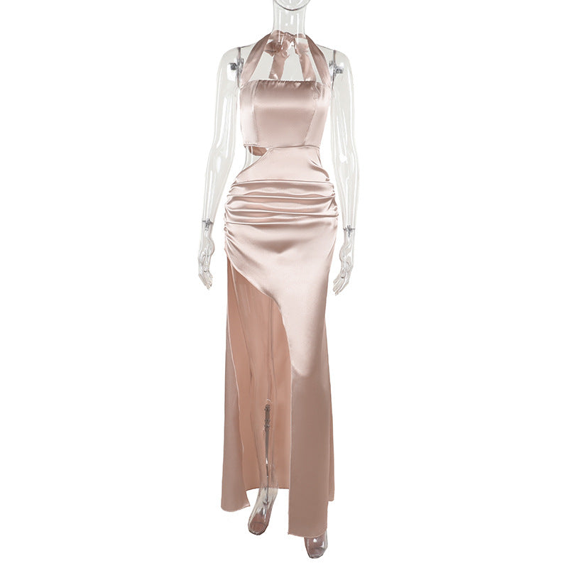 Halter Cut-out Slit Formal Sexy Dress