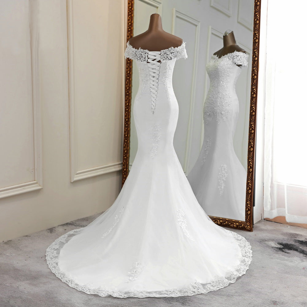 Tube Top Bridal Slim Wedding Dress Mermaid Lace
