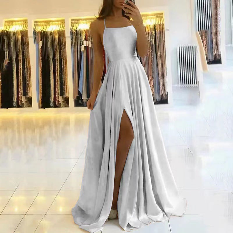 Evening Dress Prom Robe Formal  Simple Split