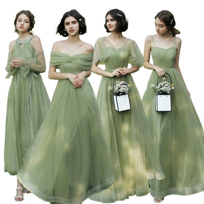 Off-shoulder Bridesmaid Group Evening Dress